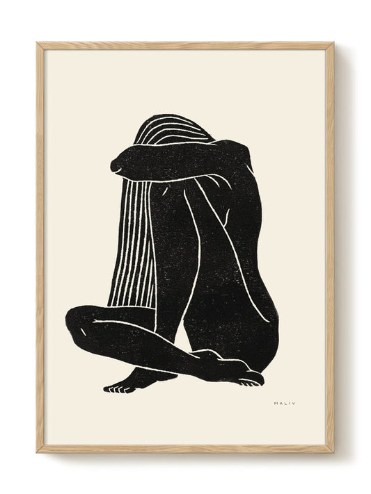 abstract portrait portrait black Poster