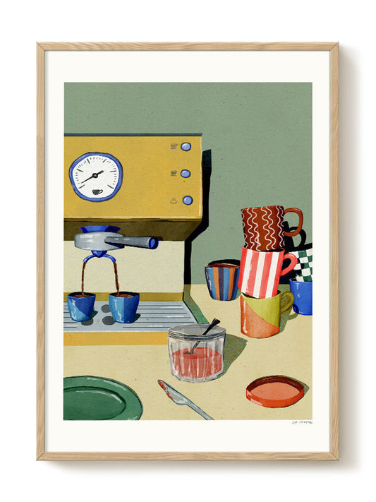 Eva Halfers - Cafezinho – modern wall art print, Falcozi Studio