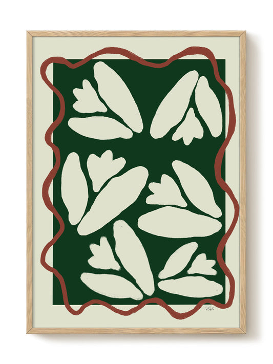 Anna Mörner - Lily of the valley Green – modern wall art print, Falcozi Studio