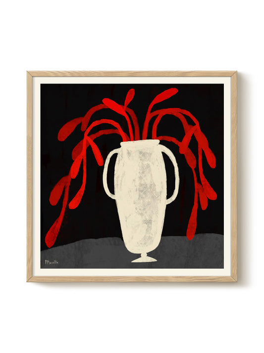 Marco - Fire Plant – modern wall art print, Falcozi Studio