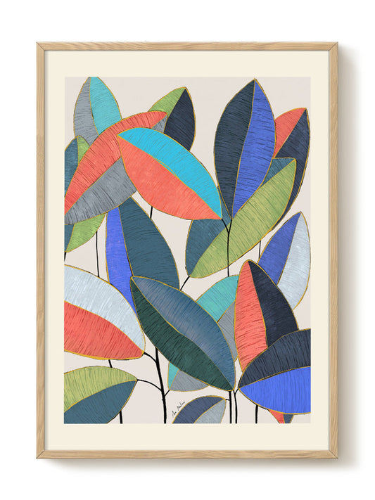 Ana Martínez - Ficus leaves – modern wall art print, Falcozi Studio