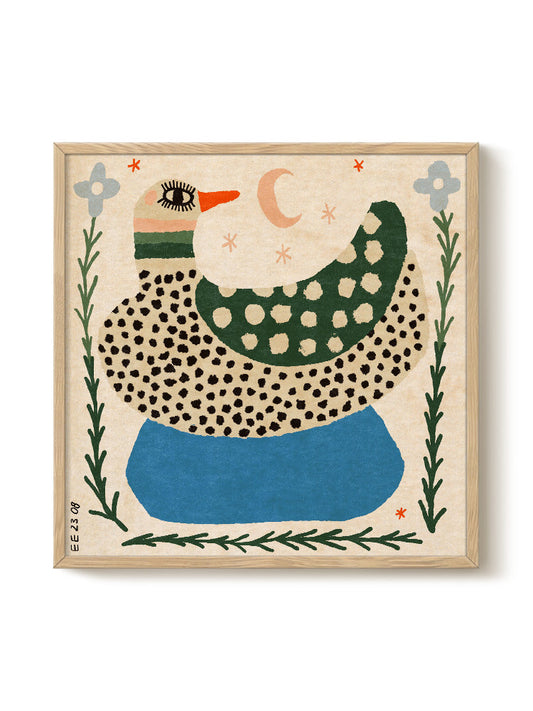 Abstract Birds Print – modern animal wall art, unique design