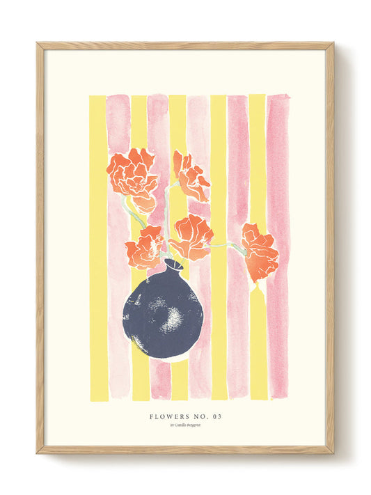 Camilla Bergqvist - Flowers No. 03 – modern wall art print, Falcozi Studio