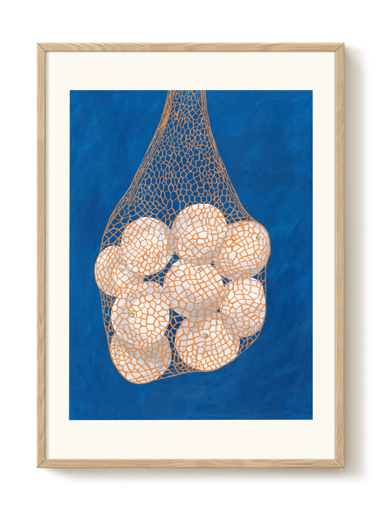 Jaron Su - White oranges – modern wall art print, Falcozi Studio
