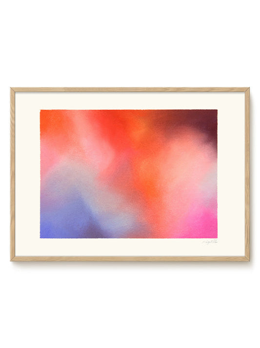 abstract landscape horizontal pastel Poster