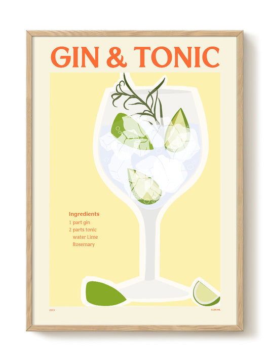 Elin PK - Gin & Tonic – modern wall art print, Falcozi Studio
