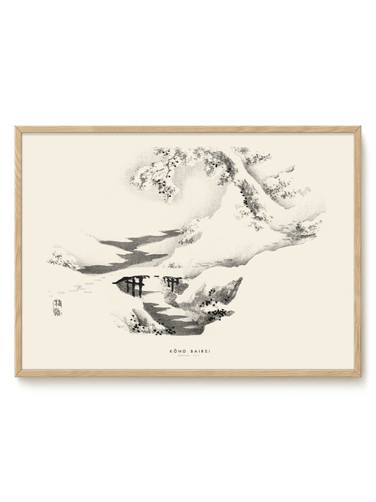 Kōno Bairei - Snowscape – modern wall art print, Falcozi Studio