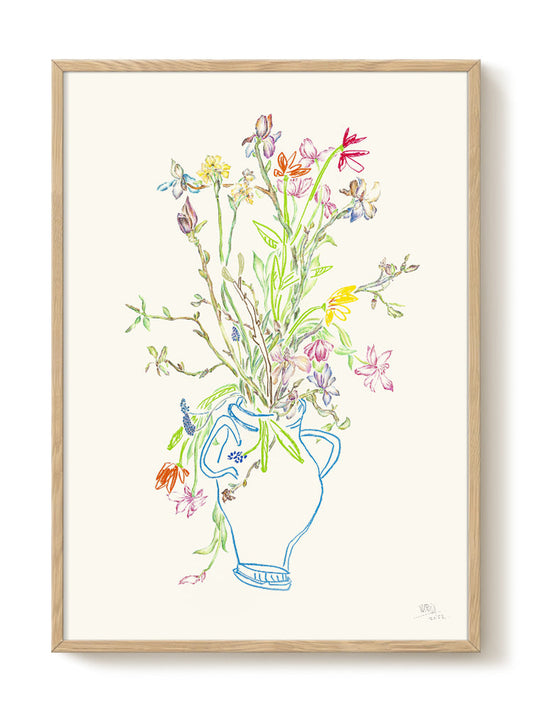 abstract portrait portrait pastel Poster