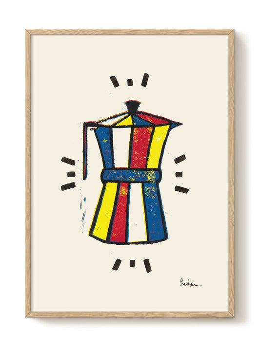 abstract coffee portrait Poster