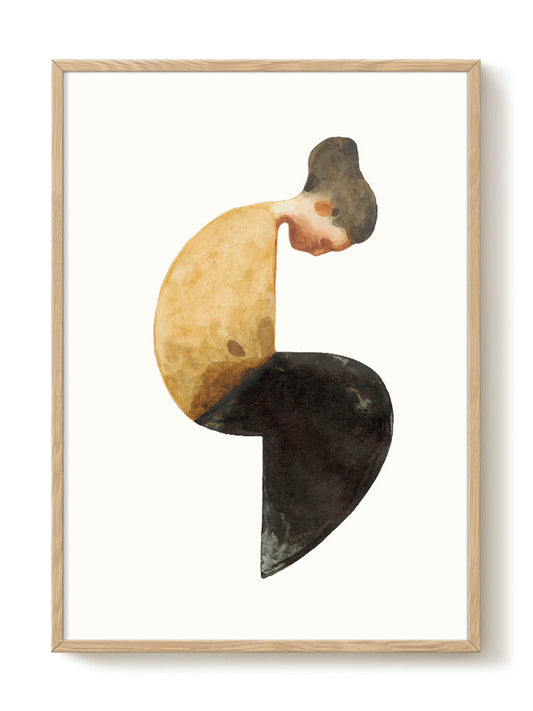 Jörgen Hansson - Sitting woman XlV – modern wall art print, Falcozi Studio