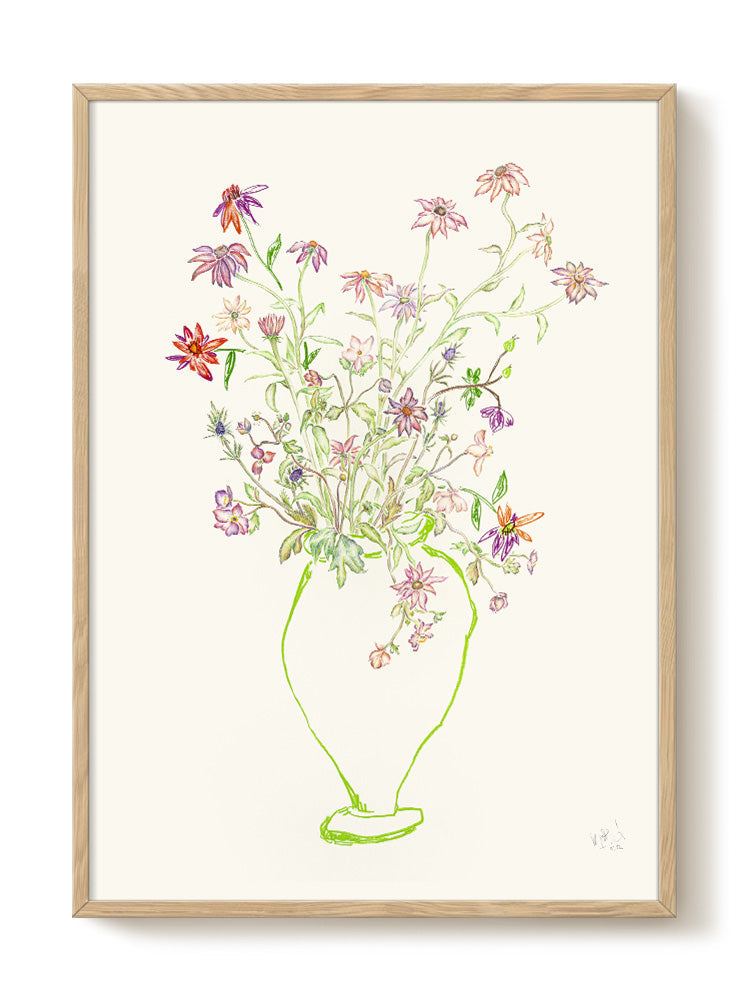 abstract portrait portrait pastel Poster