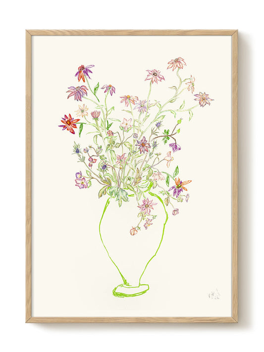 abstract portrait portrait pastel Poster