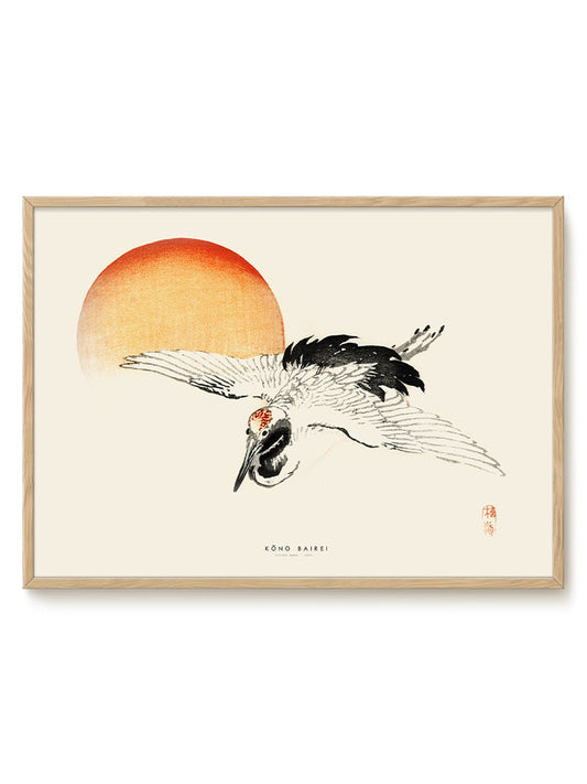 Kōno Bairei - Flying barn – modern wall art print, Falcozi Studio