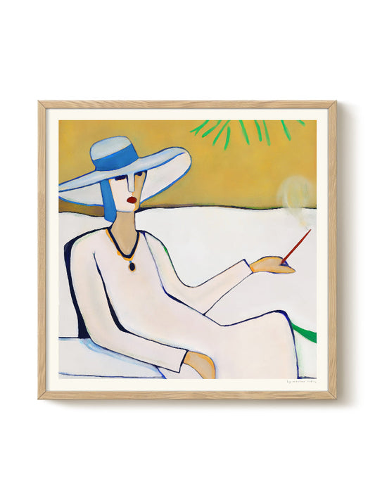 Maxime - Femme Fumante – modern wall art print, Falcozi Studio