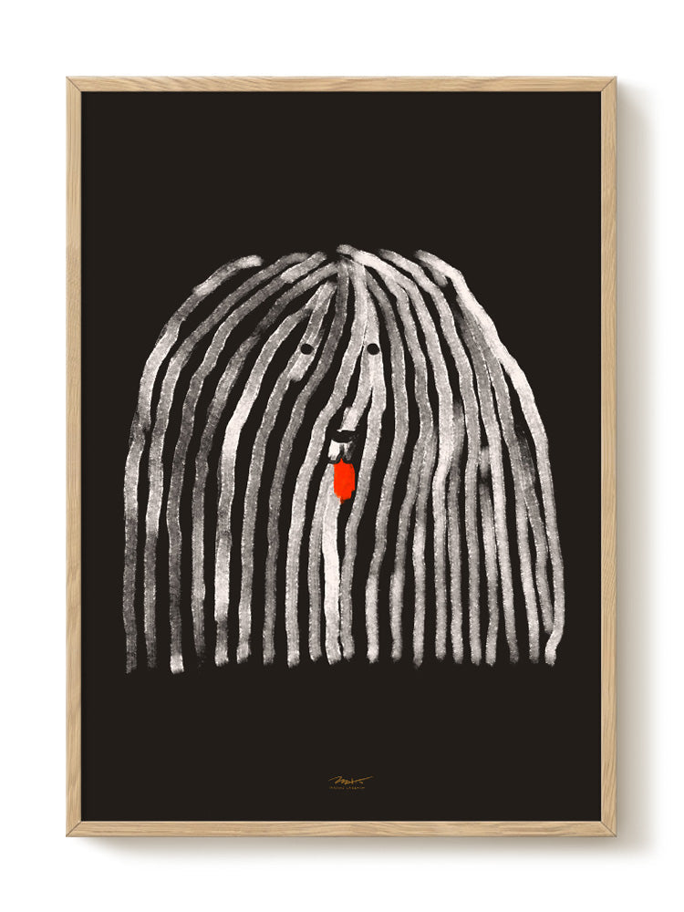 abstract dog portrait Poster