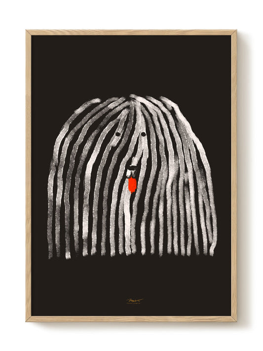 abstract dog portrait Poster