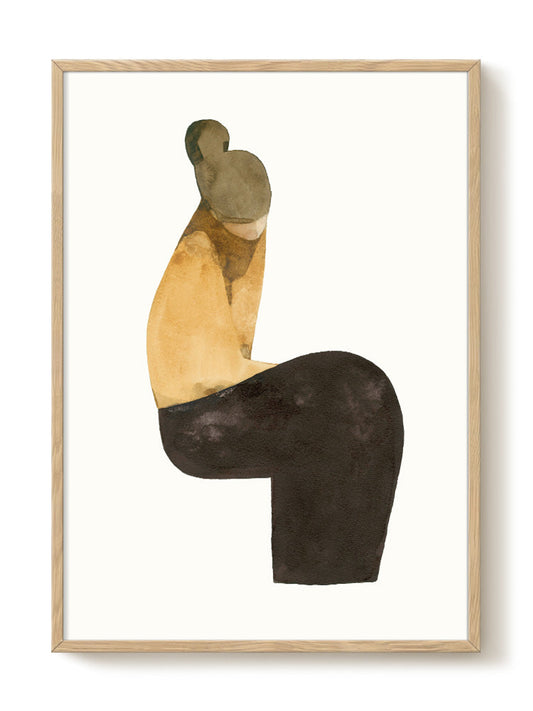Jörgen Hansson - Sitting woman XV – modern wall art print, Falcozi Studio