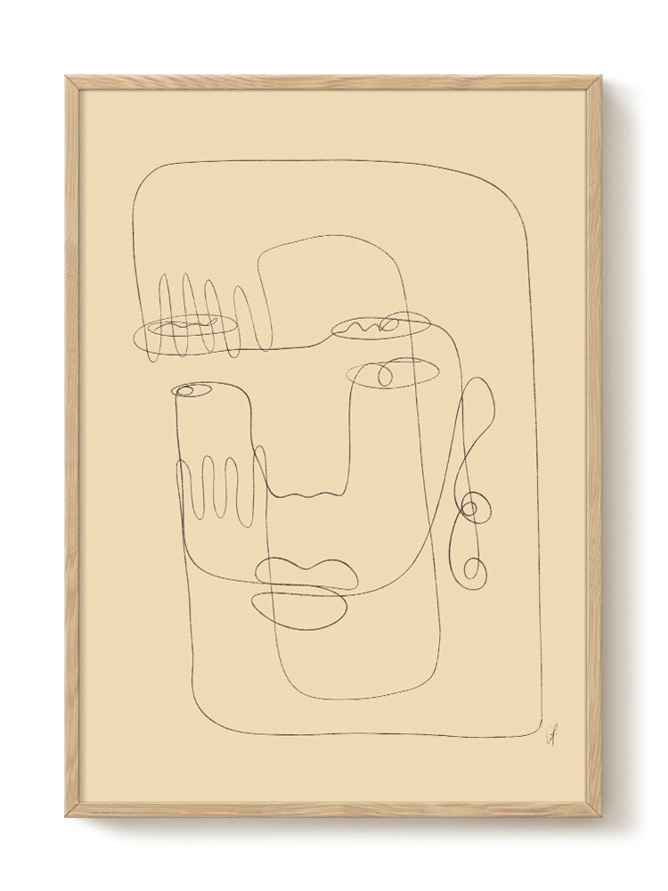 abstract portrait portrait black Poster