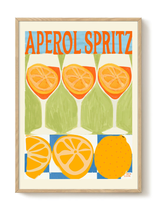 Elin PK - Classic Aperol Spritz – modern wall art print, Falcozi Studio