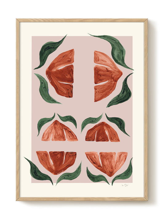 Anna Mörner - Röd Blomma – modern wall art print, Falcozi Studio