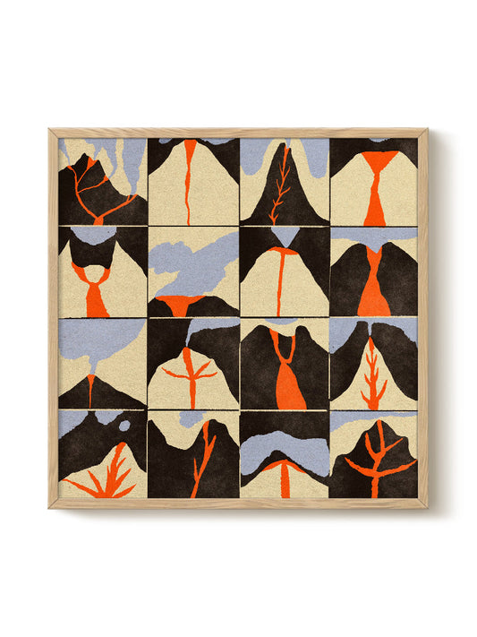 Abstract Birds Print – modern animal wall art, unique design