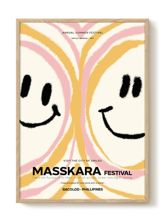 Zoe - Masskara Summer Festival – modern wall art print, Falcozi Studio