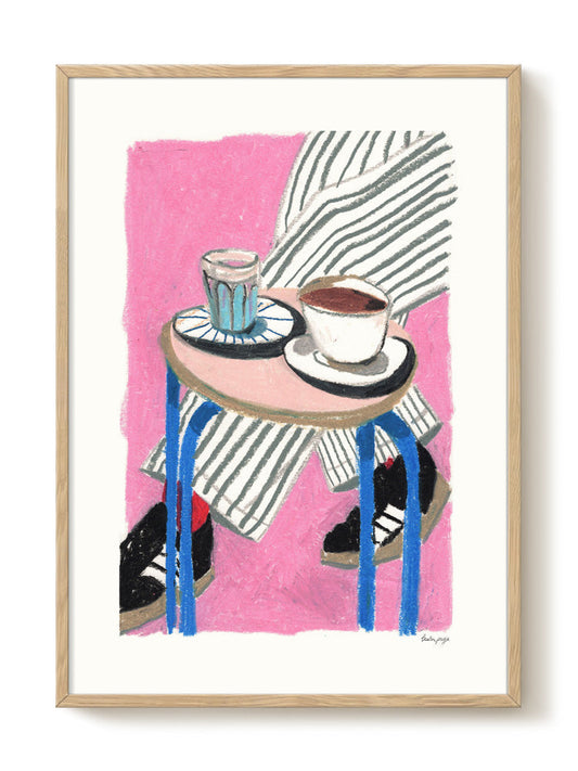 Laura - Coffee Stop – modern wall art print, Falcozi Studio