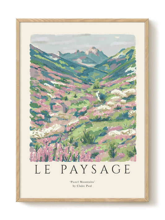 Claire - Pastel Mountains – modern wall art print, Falcozi Studio