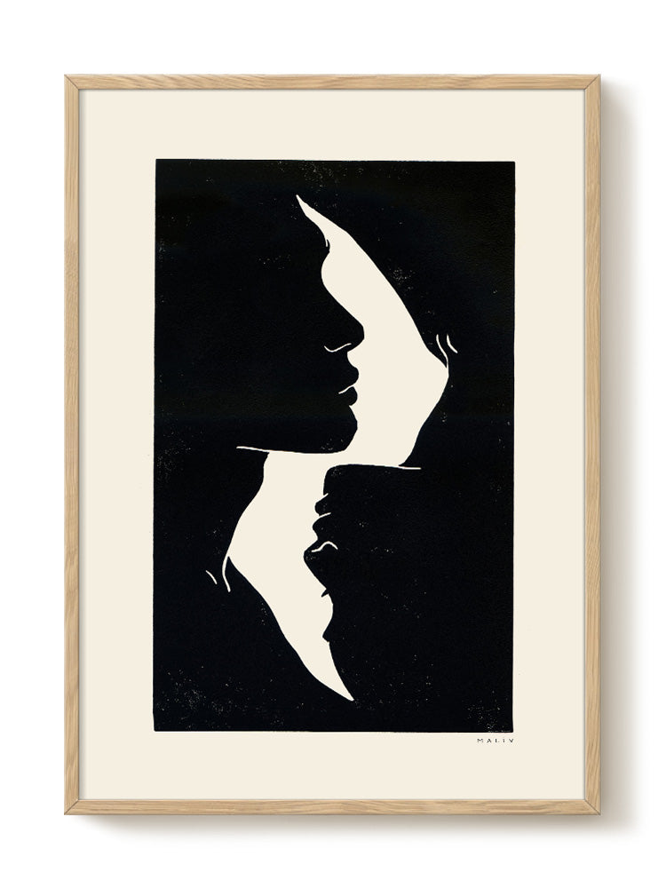 abstract portrait portrait black Poster