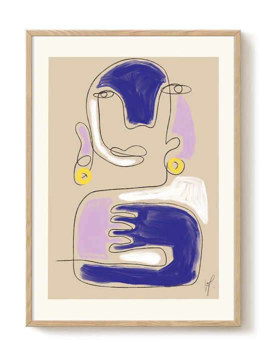 abstract portrait portrait Poster