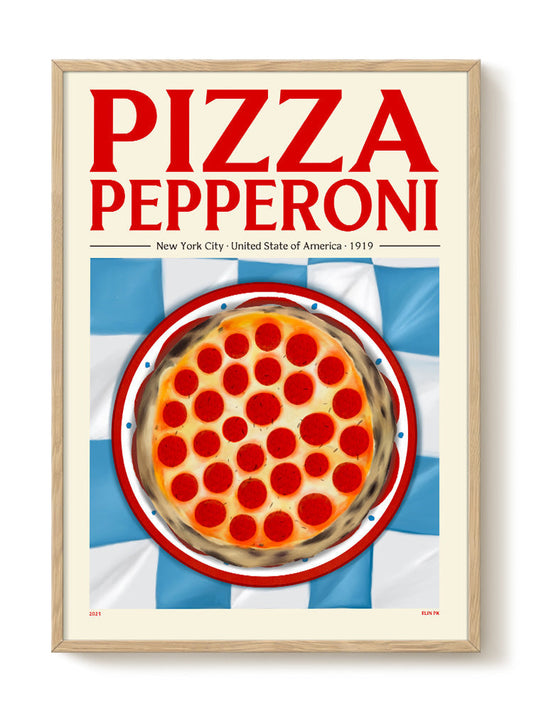 Elin PK - Pizza Pepperoni – modern wall art print, Falcozi Studio