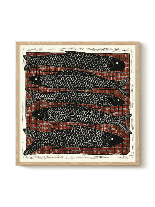 Chear Morn - Grilled Fish – modern wall art print, Falcozi Studio