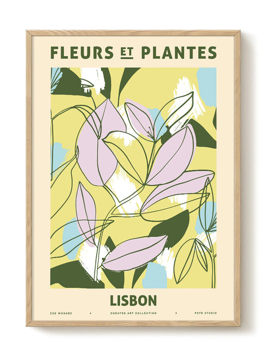 Zoe - Fleurs et Plantes - Lisbon – modern wall art print, Falcozi Studio