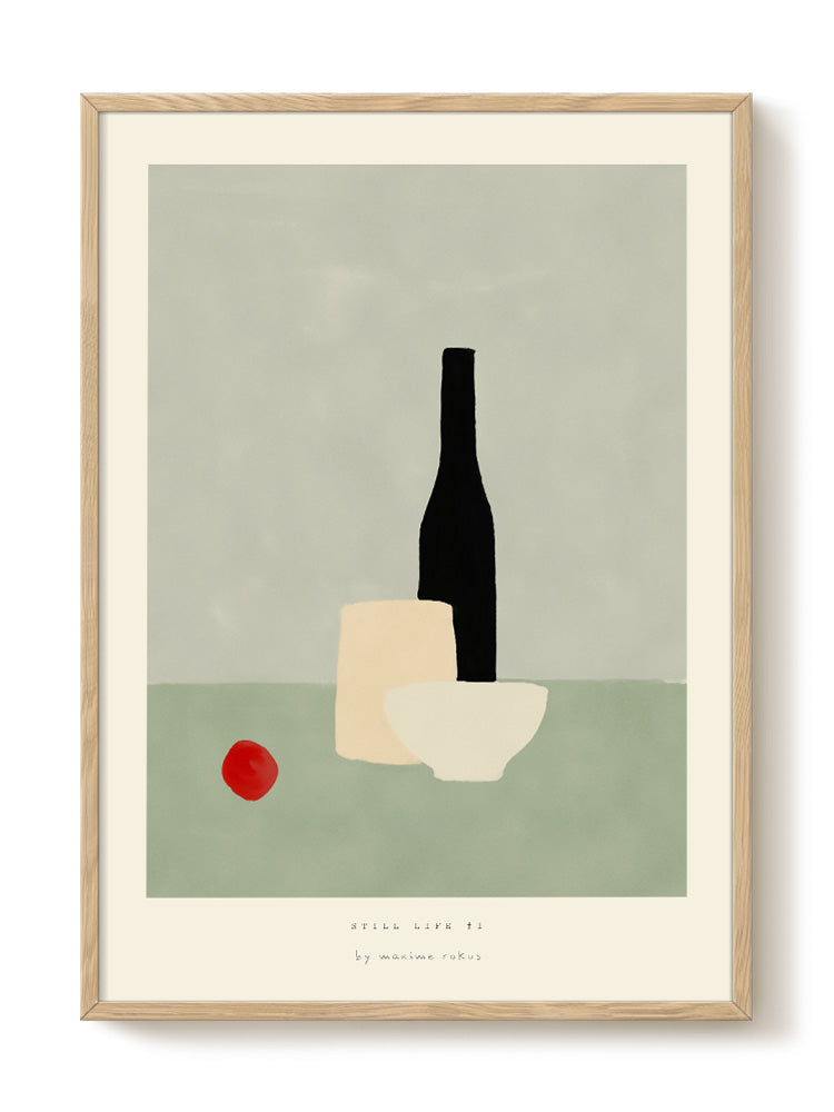 minimalist food portrait Poster