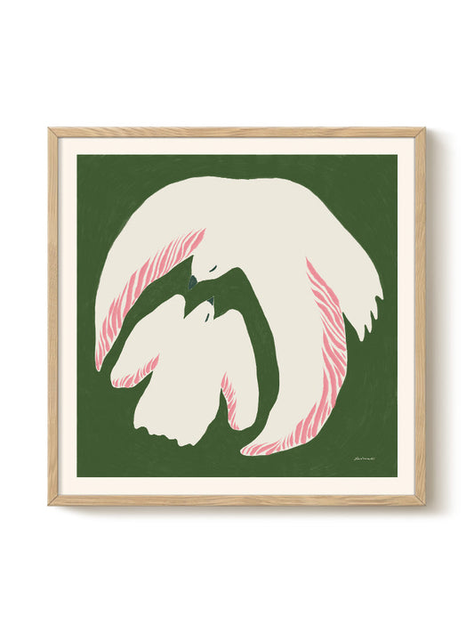 Abstract Birds Print – modern animal wall art, unique design