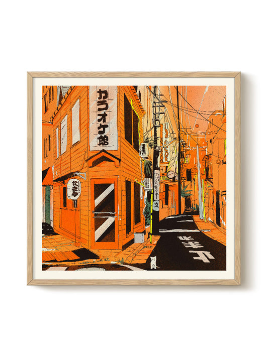 Enikő Eged - Bodega Cat Japan – modern wall art print, Falcozi Studio