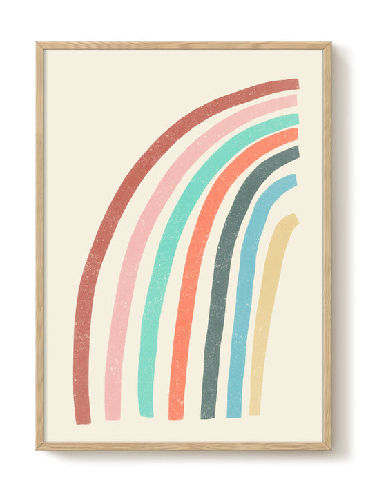 Zoe - Rainbow Joy – modern wall art print, Falcozi Studio