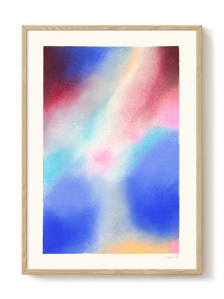 abstract portrait portrait pastel Poster