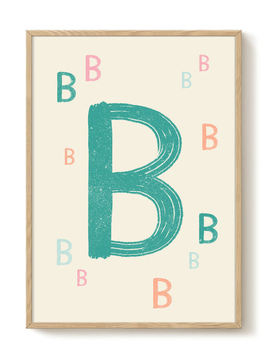 Zoe - Groovy Letters - BBB – modern wall art print, Falcozi Studio