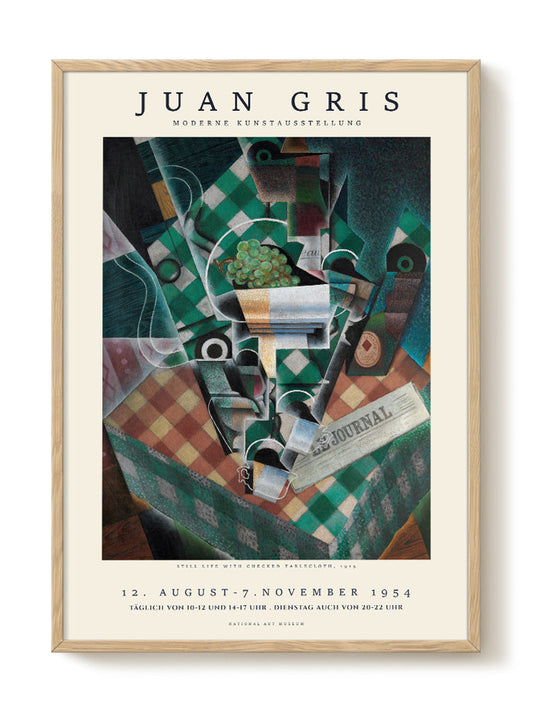 Juan Gris - Checked Tablecloth – modern wall art print, Falcozi Studio