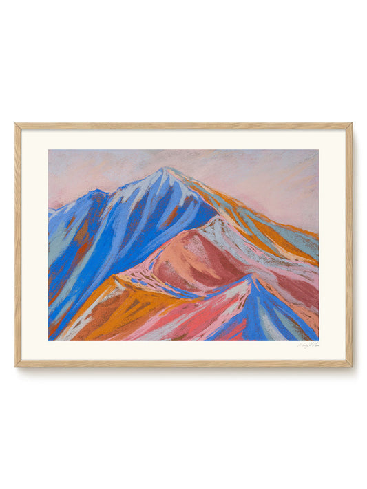 abstract landscape horizontal pastel Poster