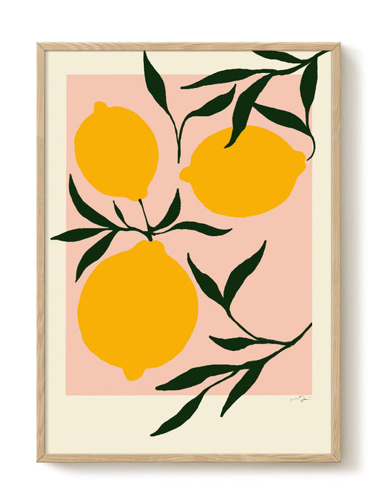 Anna Mörner - Lemon pink – modern wall art print, Falcozi Studio