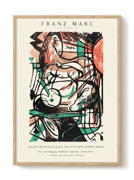 Franz Marc - The Birth of Horses – modern wall art print, Falcozi Studio