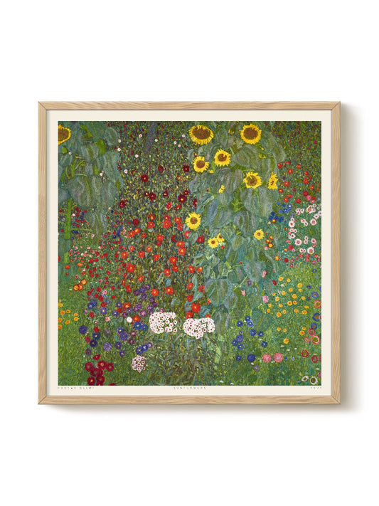 Gustav Klimt  - Flower Garden – modern wall art print, Falcozi Studio
