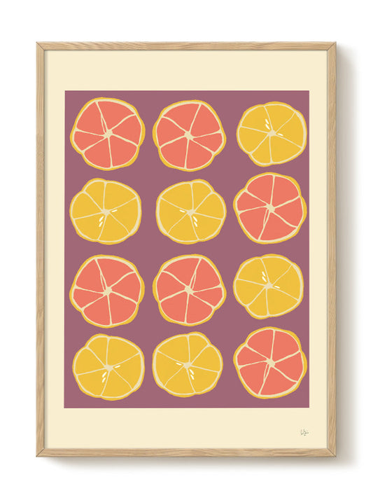 Anna Mörner - Lemons & Grapefruit – modern wall art print, Falcozi Studio