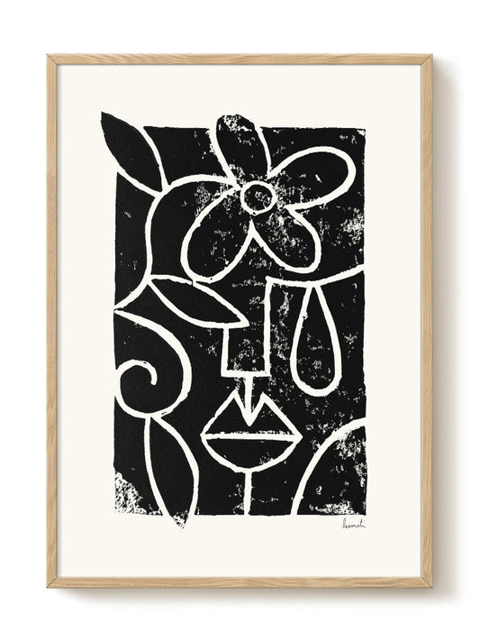 abstract portrait portrait black Poster