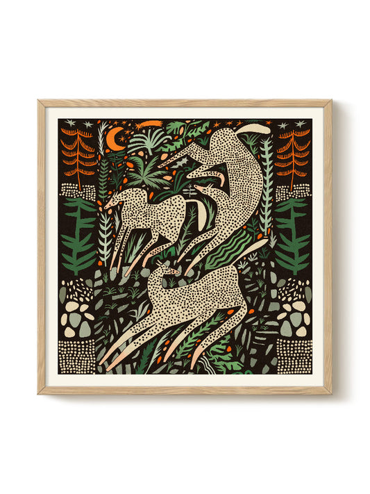 Abstract Birds Print – modern animal wall art, unique design