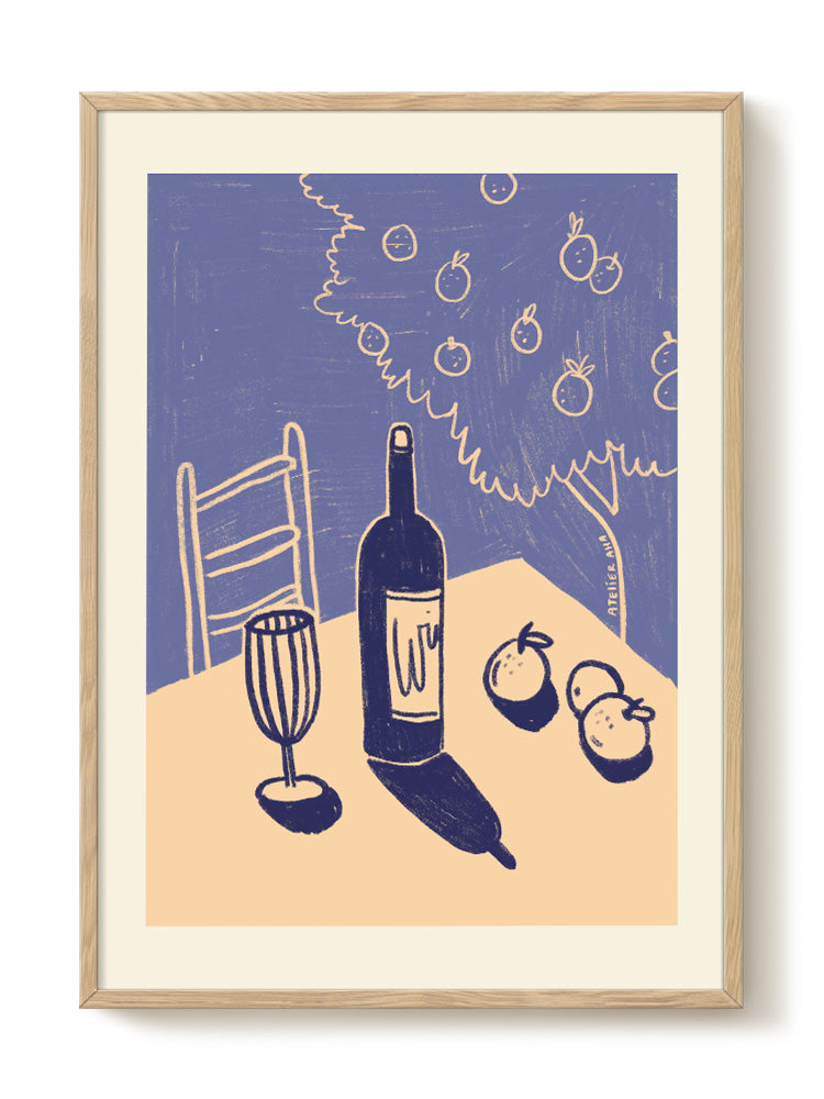 Anouk - Wine & Oranges – modern wall art print, Falcozi Studio