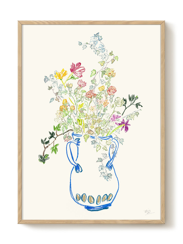 abstract portrait portrait pastel Poster