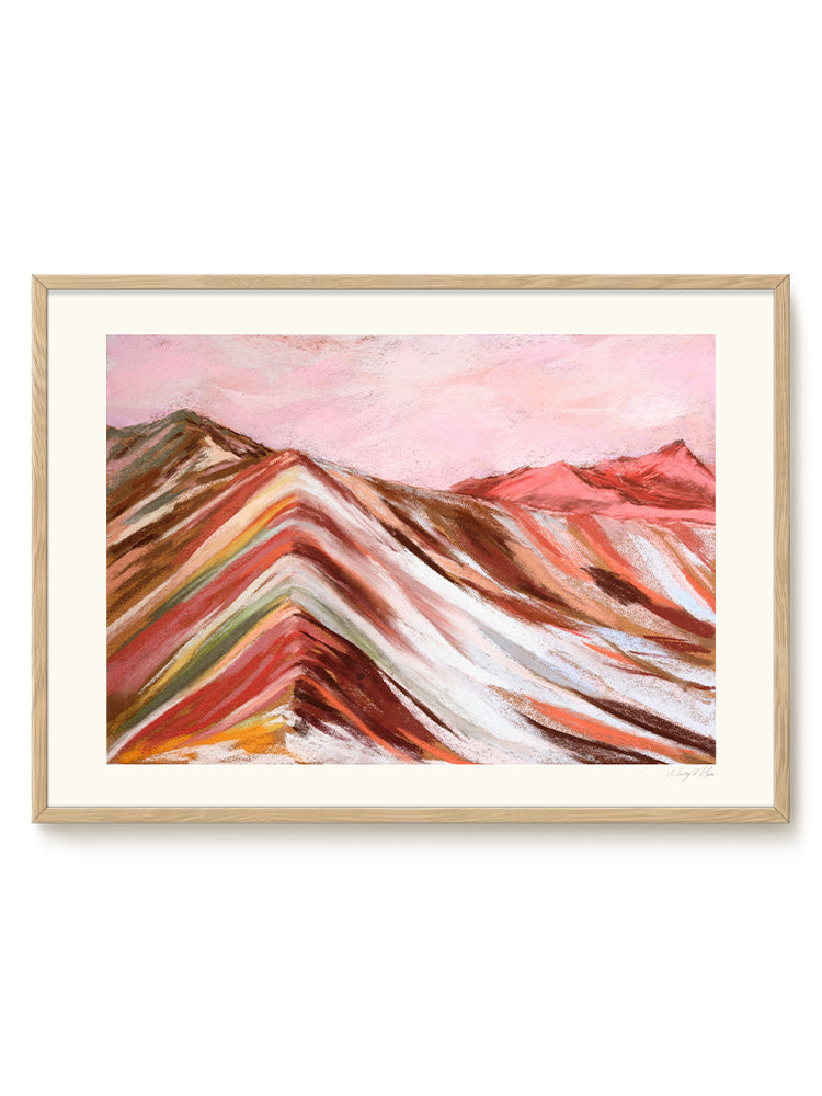 abstract landscape horizontal pastel Poster